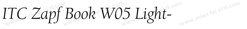 ITC Zapf Book W05 Light字体转换